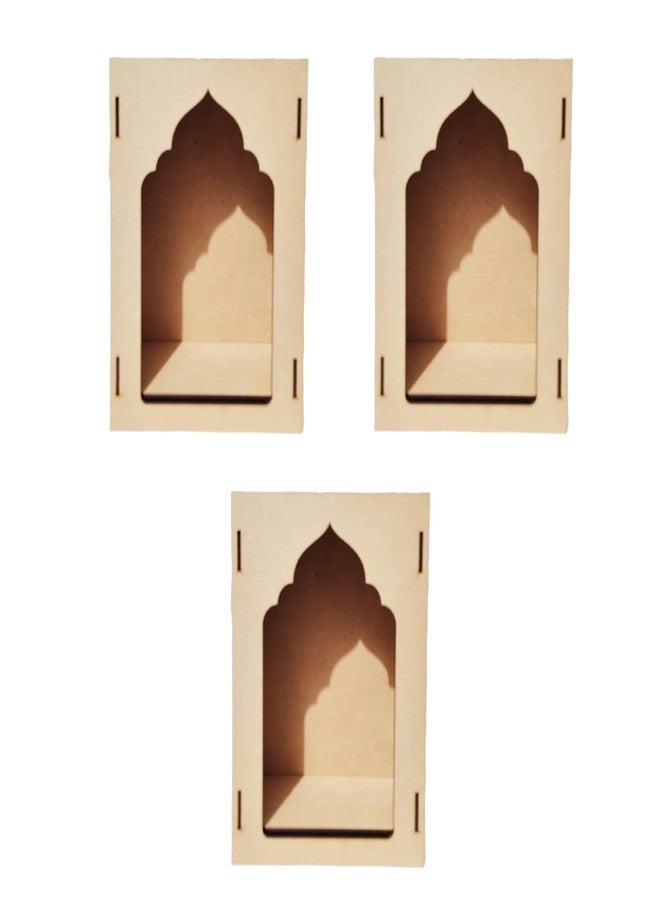 LET'S DIY طقم ديكور حائط "جاروكا" من خشب MDF غير مكتمل الصنع - صندوق خشبي عادي مقطوع يدويًا لتزيين المنزل بشكل إبداعي، وإطار قابل للتخصيص للأعمال الفنية والرسم والمشاريع اليدوية. - Image 1